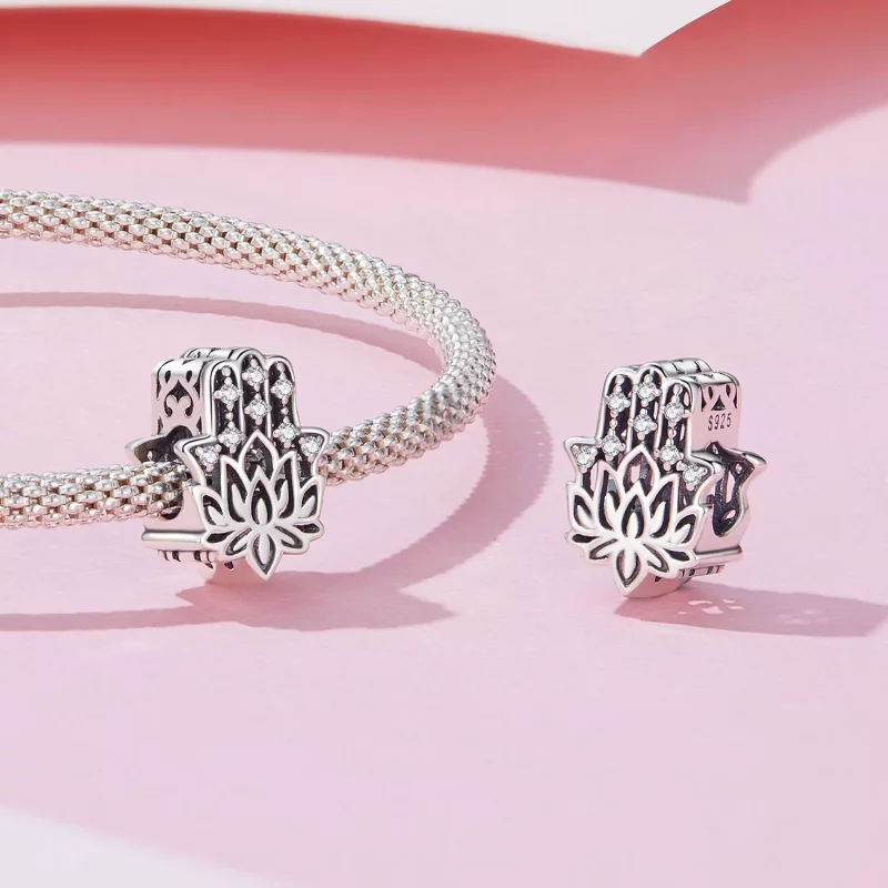 (imagen para) Charm estilo Pandora de la Mano de Fátima - SCC2628 - Ver 4