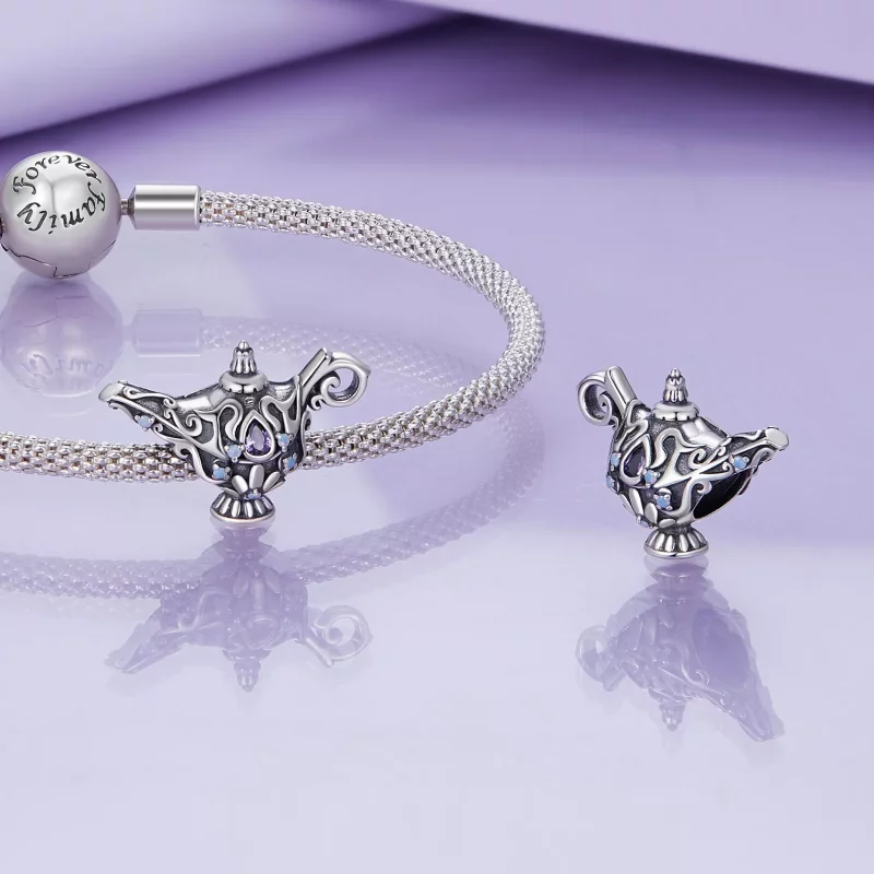 (imagen para) Charm estilo Pandora de lámpara mágica de deseos - BSC893 - Ver 4