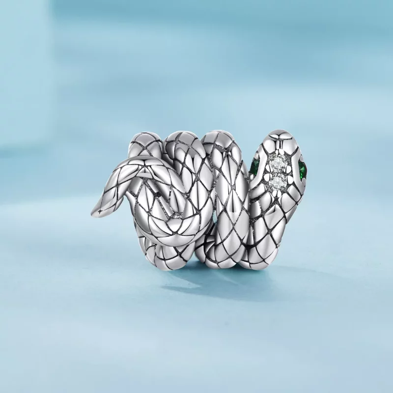 (imagen para) Charm estilo Pandora de Serpiente Espíritu enroscada - SCC2549 - Ver 2