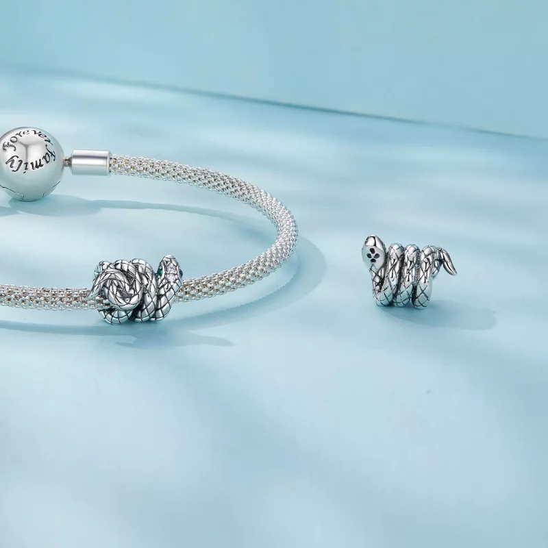 (imagen para) Charm estilo Pandora de Serpiente Espíritu enroscada - SCC2549 - Ver 4
