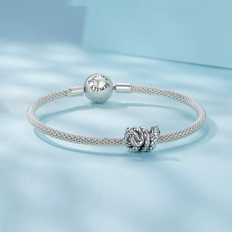 (imagen para) Charm estilo Pandora de Serpiente Espíritu enroscada - SCC2549 - Ver 5
