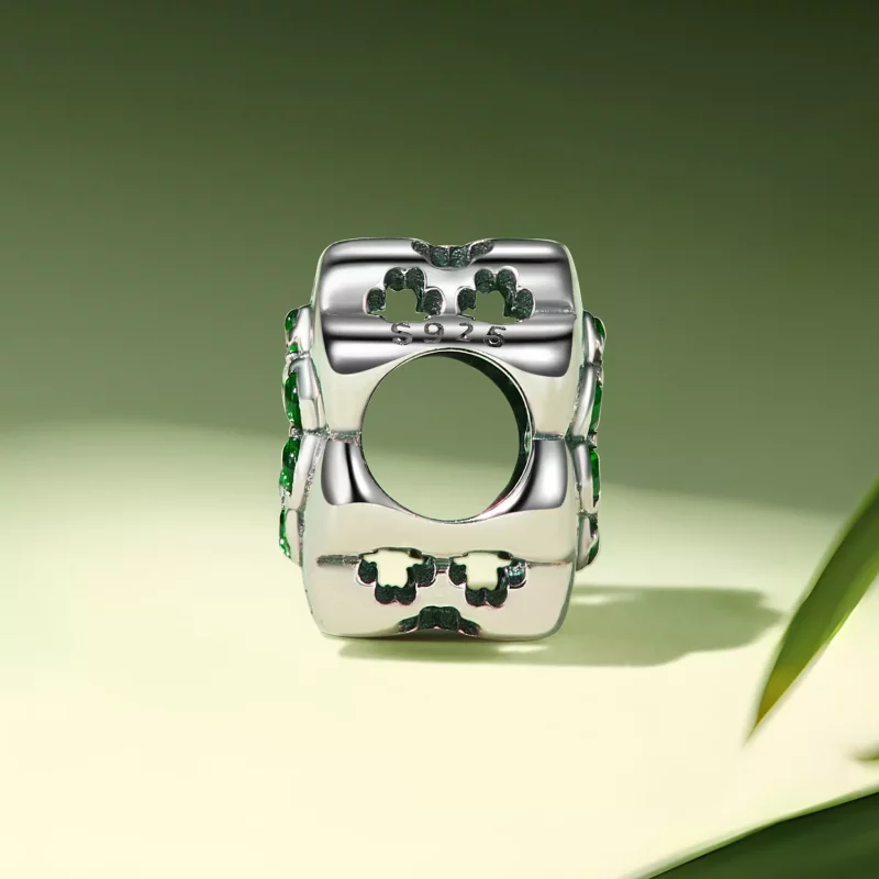 (imagen para) Charm estilo Pandora de trébol de cuatro hojas - SCC2604 - Ver 3