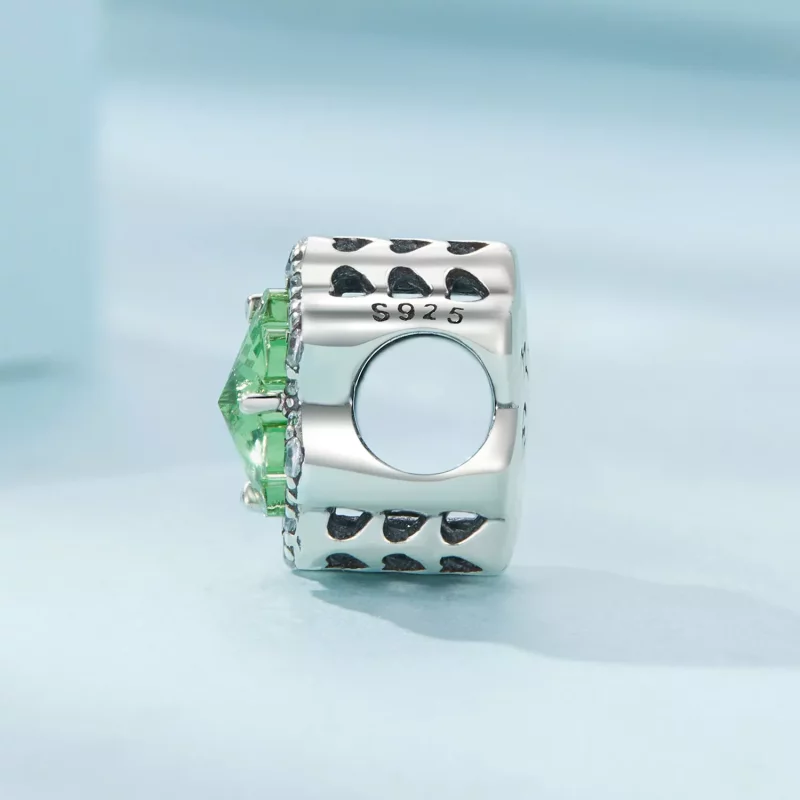 (imagen para) Charm estilo Pandora de trébol de cuatro hojas - SCC2622 - Ver 3