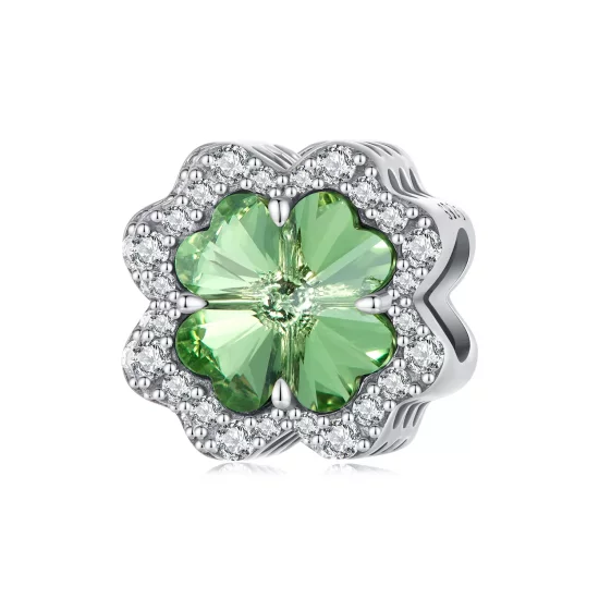 (imagen para) Charm estilo Pandora de trébol de cuatro hojas - SCC2622