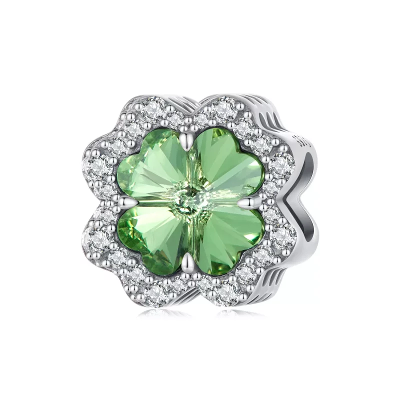 (imagen para) Charm estilo Pandora de trébol de cuatro hojas - SCC2622