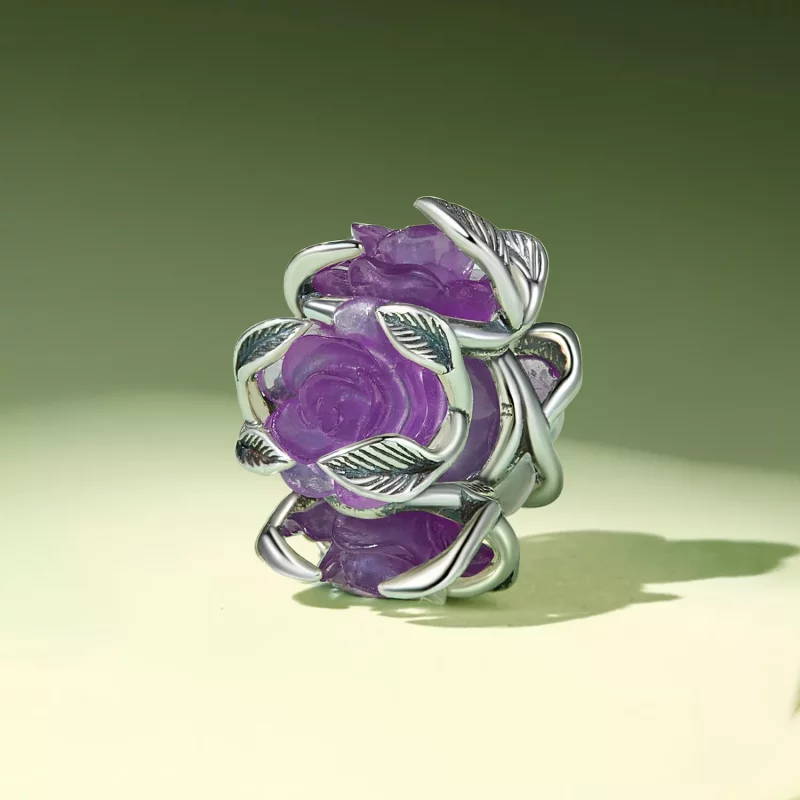 (imagen para) Charm estilo Pandora en forma de rosa - SCC2602 - Ver 3