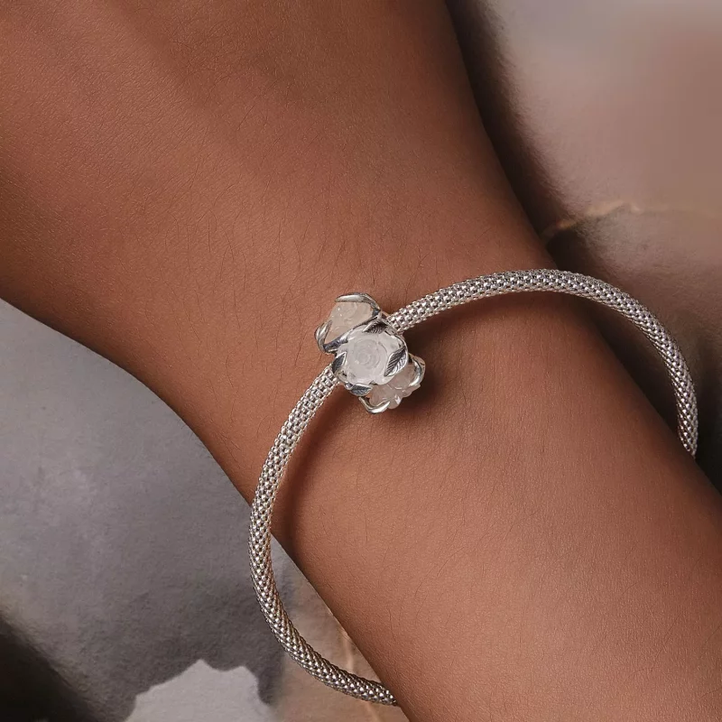 (imagen para) Charm estilo Pandora en forma de rosa - SCC2602 - Ver 8
