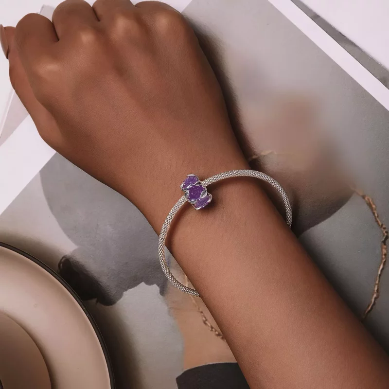 (imagen para) Charm estilo Pandora en forma de rosa - SCC2602 - Ver 9