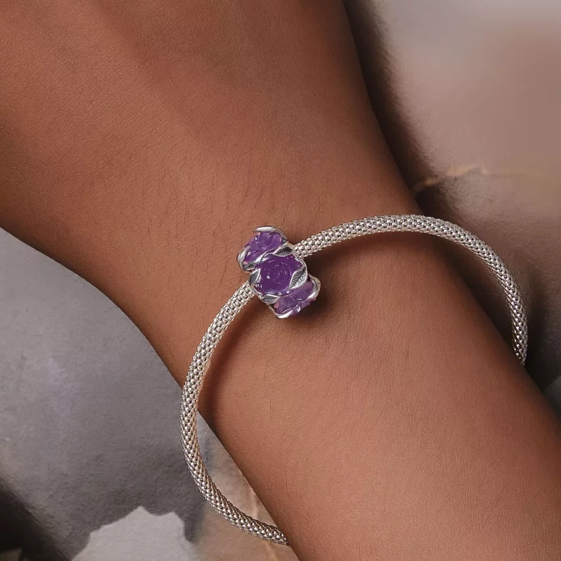 (imagen para) Charm estilo Pandora en forma de rosa - SCC2602 - Ver 10