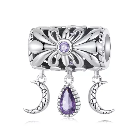 (imagen para) Charm estilo Pandora vintage con diseño de iris - SCC2631