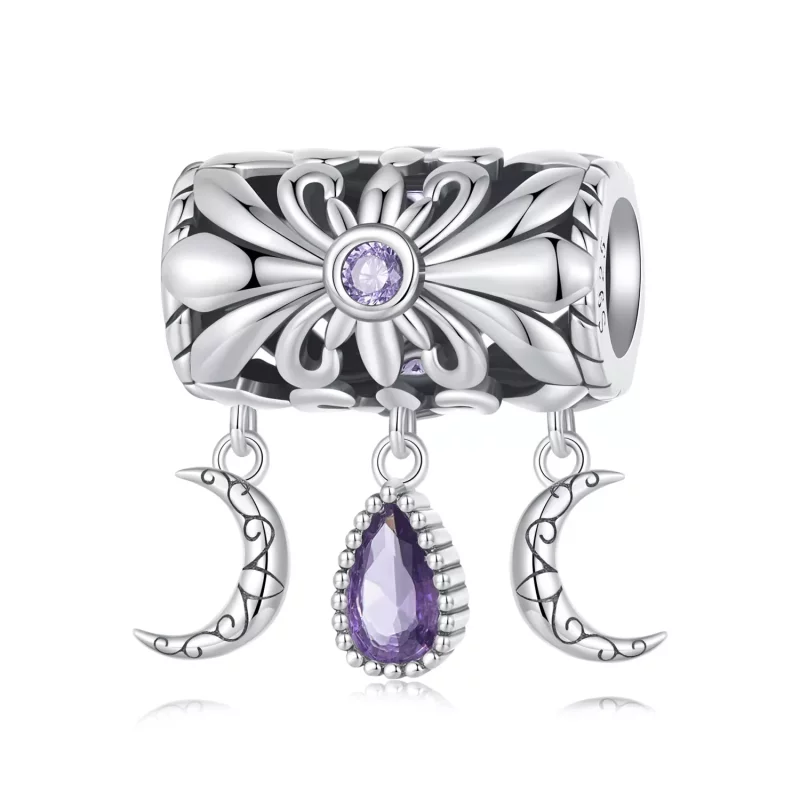 (imagen para) Charm estilo Pandora vintage con diseño de iris - SCC2631