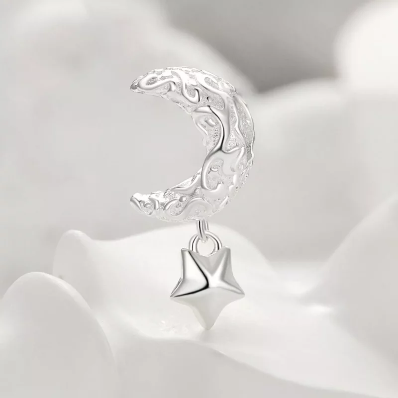 (imagen para) Charm Pandora estilo Luna con patrón - SCC2619 - Ver 2