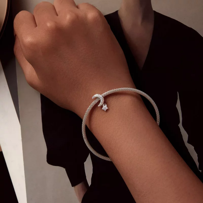 (imagen para) Charm Pandora estilo Luna con patrón - SCC2619 - Ver 5