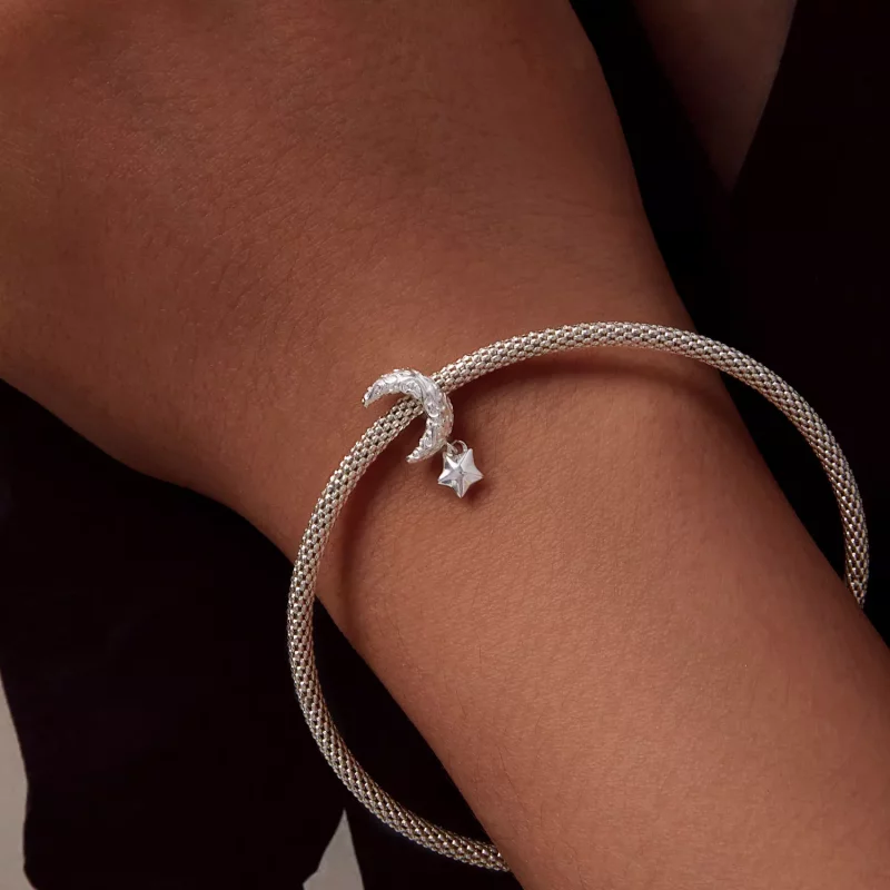 (imagen para) Charm Pandora estilo Luna con patrón - SCC2619 - Ver 6
