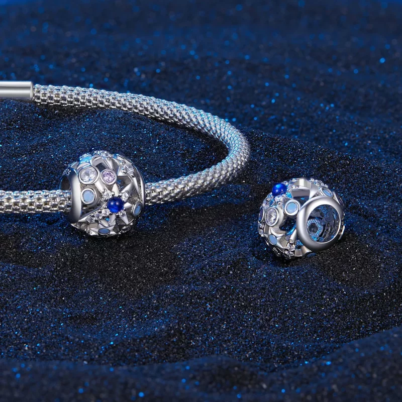 (imagen para) Charm tipo Pandora Estrellas de Día y Noche - SCC2554 - Ver 4