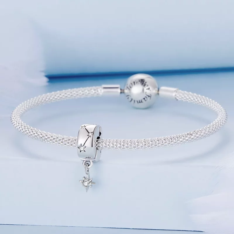 (imagen para) Clip estilo Pandora con círculo de ráfagas de estrellas - BSC808 - Ver 4