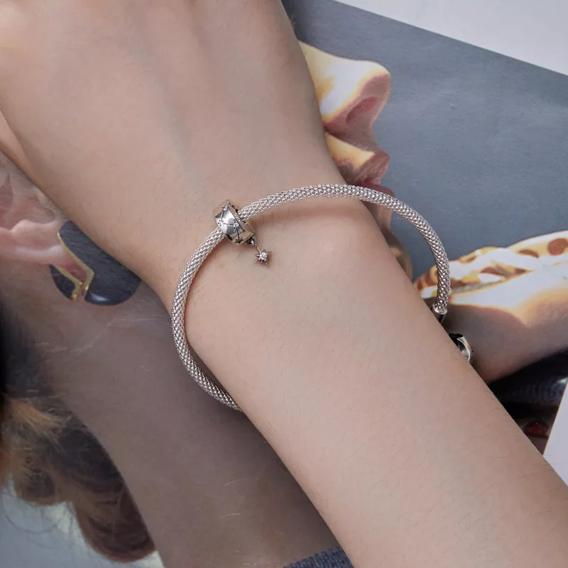 (imagen para) Clip estilo Pandora con círculo de ráfagas de estrellas - BSC808 - Ver 6