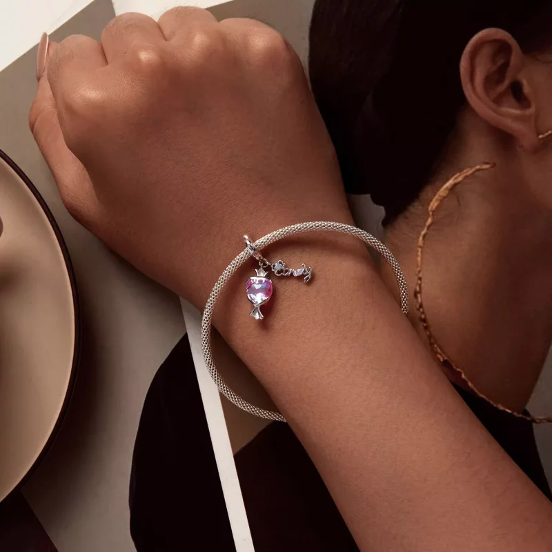 (imagen para) Colgante Caramelo Rosa Estilo Pandora - SCC2640 - Ver 4
