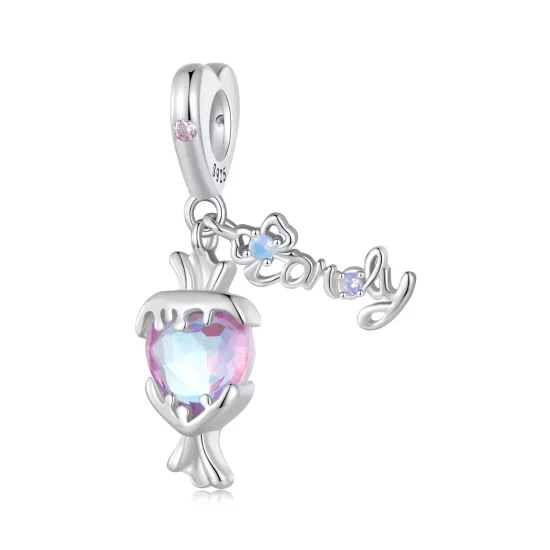 (imagen para) Colgante Caramelo Rosa Estilo Pandora - SCC2640