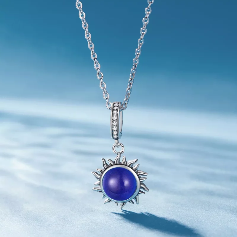 (imagen para) Colgante con piedra de humor solar estilo Pandora - SCC2005-CF - Ver 2