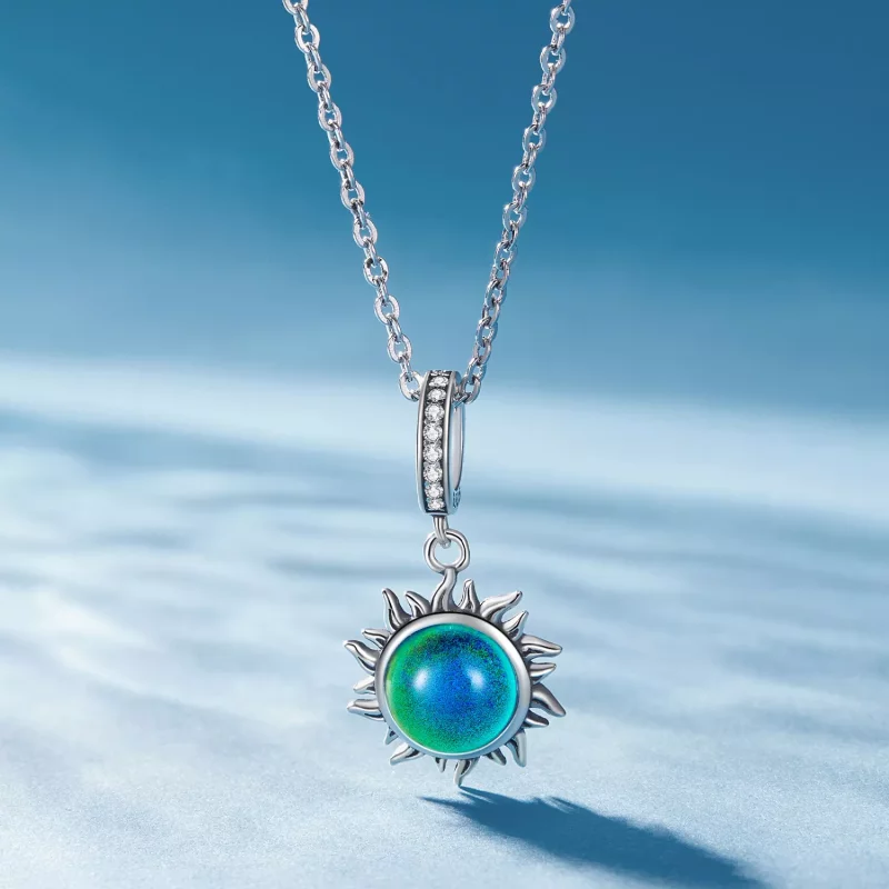 (imagen para) Colgante con piedra de humor solar estilo Pandora - SCC2005-CF - Ver 3