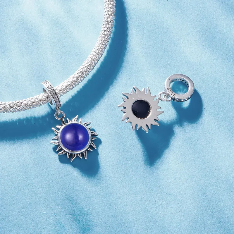 (imagen para) Colgante con piedra de humor solar estilo Pandora - SCC2005-CF - Ver 4
