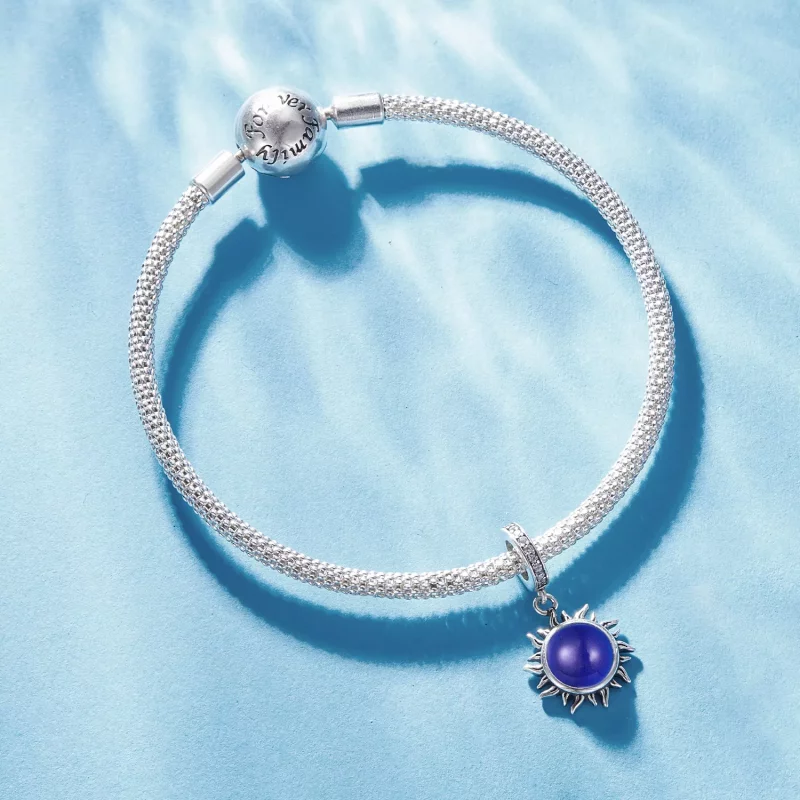 (imagen para) Colgante con piedra de humor solar estilo Pandora - SCC2005-CF - Ver 5