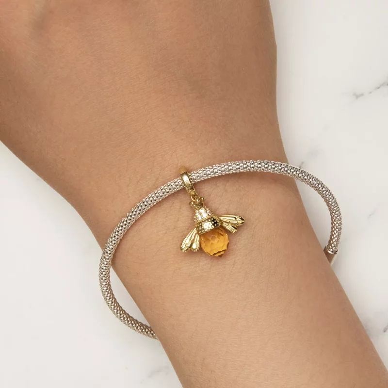 (imagen para) Colgante de Abeja Dorada estilo Pandora - SCC035-B - Ver 5
