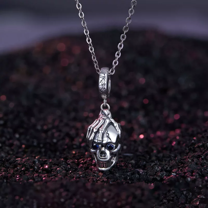 (imagen para) Colgante de calavera estilo Pandora para Halloween - SCC2606 - Ver 2