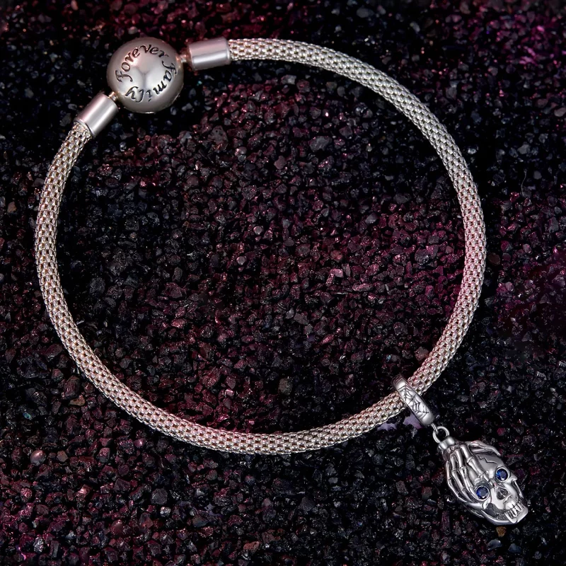 (imagen para) Colgante de calavera estilo Pandora para Halloween - SCC2606 - Ver 3