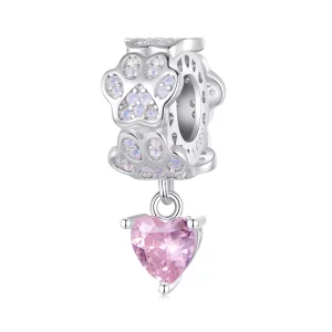 (imagen para) Colgante de estilo Pandora con huella de pata - SCC2577