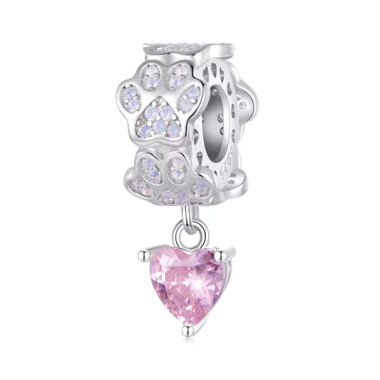 (imagen para) Colgante de estilo Pandora con huella de pata - SCC2577