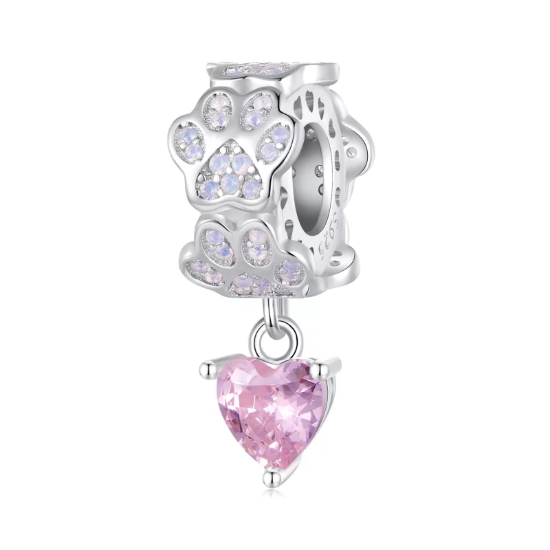 (imagen para) Colgante de estilo Pandora con huella de pata - SCC2577