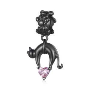 (imagen para) Colgante de gato negro estilo Pandora - SCC2519