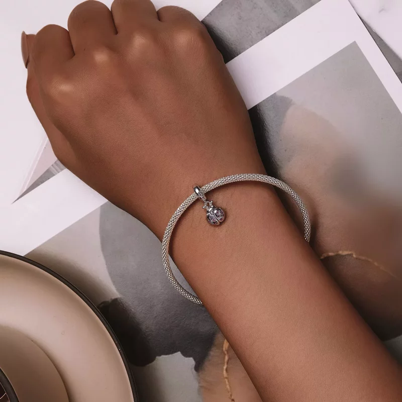 (imagen para) Colgante de mariquita de la suerte estilo Pandora - SCC2613 - Ver 5