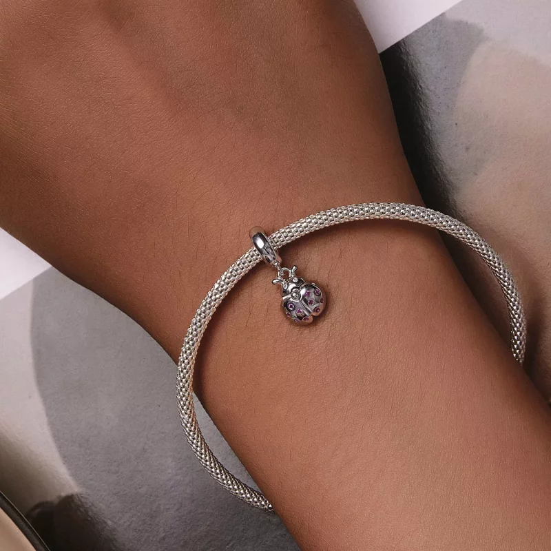 (imagen para) Colgante de mariquita de la suerte estilo Pandora - SCC2613 - Ver 6