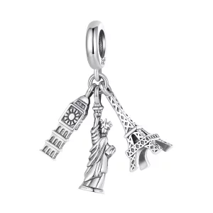 (imagen para) Colgante de viaje global estilo Pandora - SCC2483