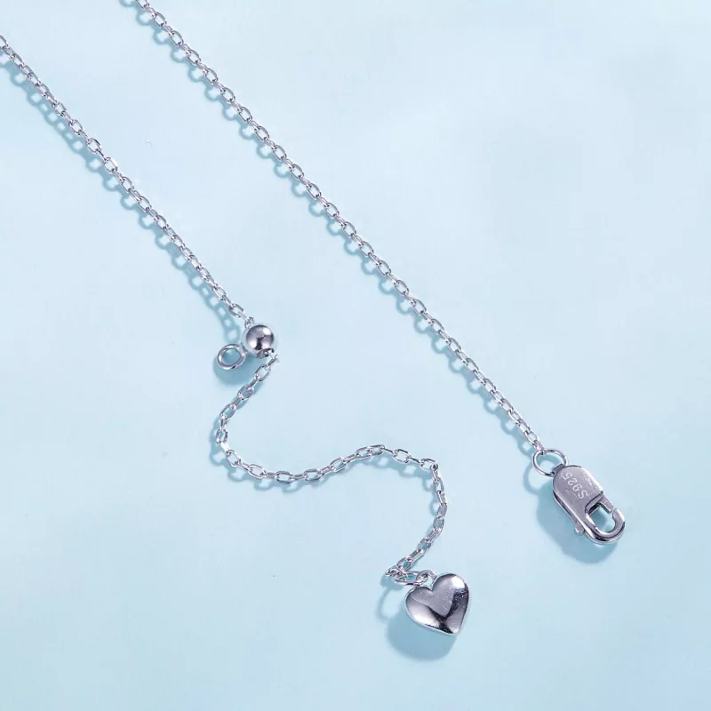(imagen para) Collar Choker con Borla en Forma de Corazón al Estilo Pandora - BSN359 - Ver 4