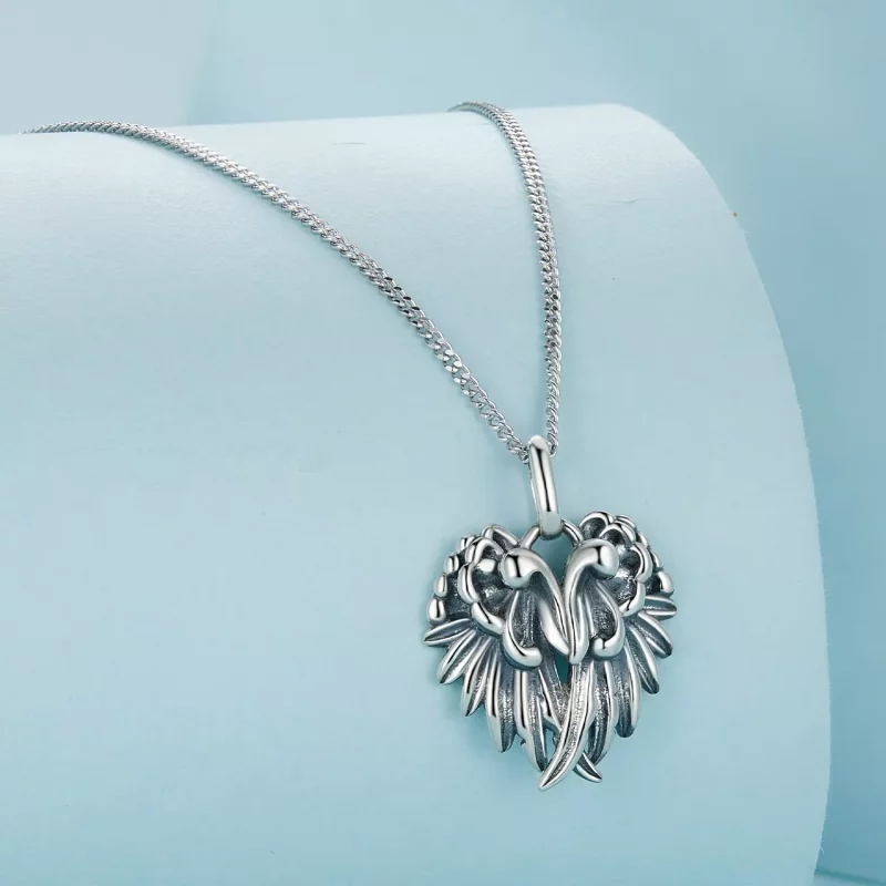(imagen para) Collar de estilo Pandora con alas - SCN504 - Ver 2