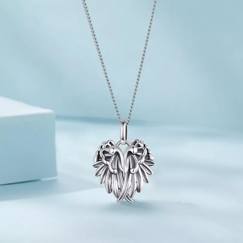 (imagen para) Collar de estilo Pandora con alas - SCN504 - Ver 3