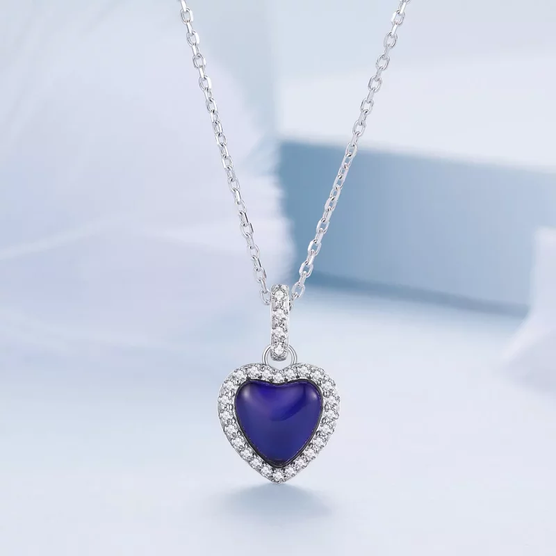 (imagen para) Collar de estilo Pandora con corazón emocional - BSN344 - Ver 3