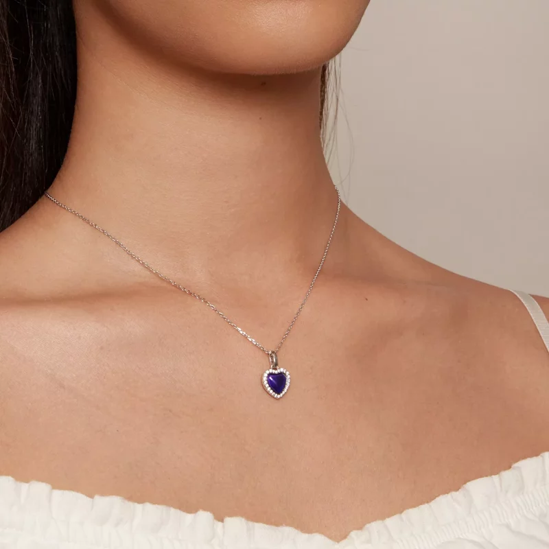 (imagen para) Collar de estilo Pandora con corazón emocional - BSN344 - Ver 6