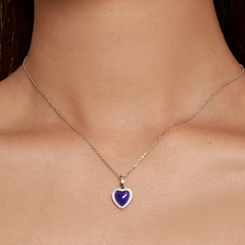 (imagen para) Collar de estilo Pandora con corazón emocional - BSN344 - Ver 7