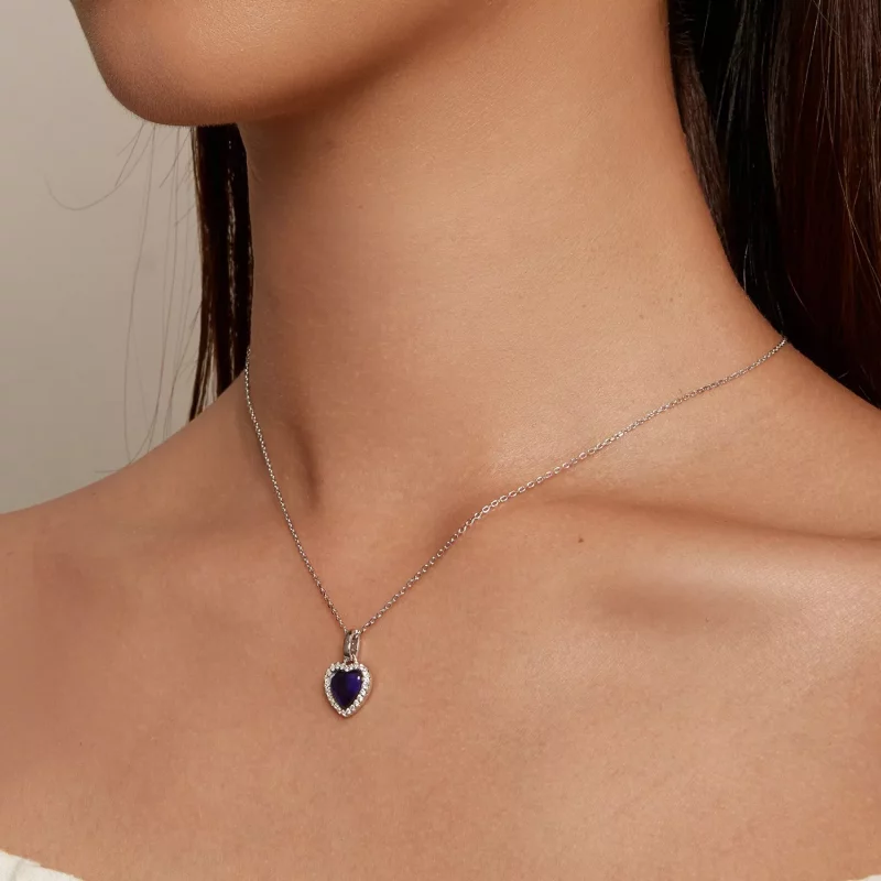 (imagen para) Collar de estilo Pandora con corazón emocional - BSN344 - Ver 8