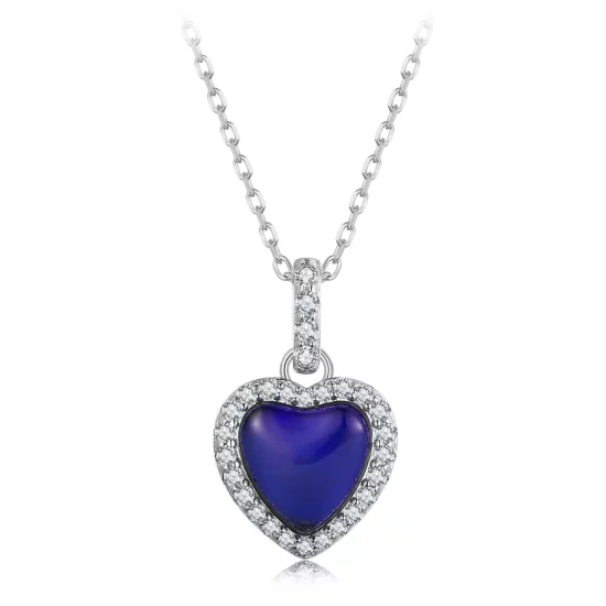 (imagen para) Collar de estilo Pandora con corazón emocional - BSN344