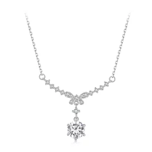 (imagen para) Collar de estilo Pandora con moissanita (Un certificado) - MSN020