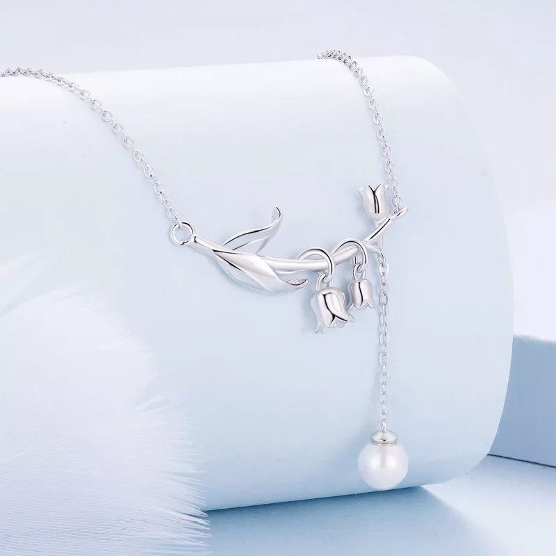 (imagen para) Collar de estilo Pandora Lirio del Valle - BSN357 - Ver 2