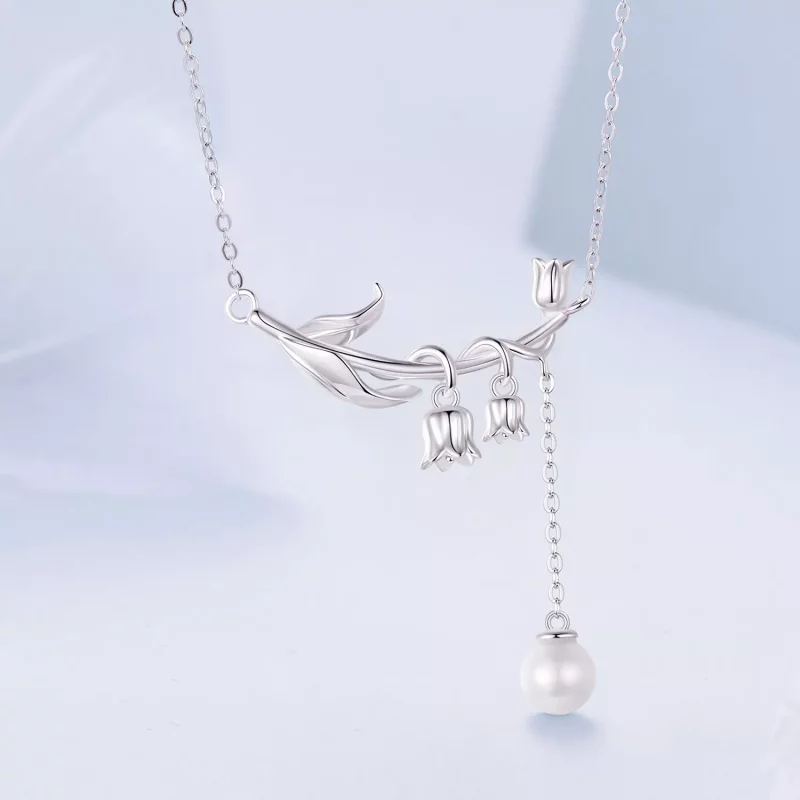 (imagen para) Collar de estilo Pandora Lirio del Valle - BSN357 - Ver 3