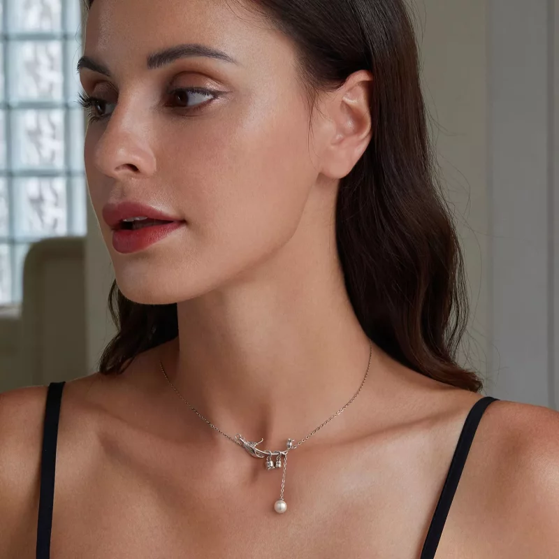 (imagen para) Collar de estilo Pandora Lirio del Valle - BSN357 - Ver 6