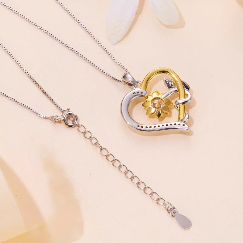 (imagen para) Collar de Moissanita con Estilo Pandora "Amor" (Un Certificado) - MSN012 - Ver 5